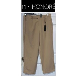 🍾 11 HONORE Camel Beige Trousers Pants NWT 16